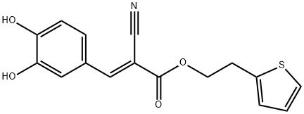 2-(1-THIENYL)ETHYL-3,4-DIHYDROXYBENZYLIDENE-CYANOACETATE Struktur