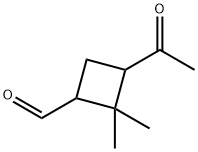 Cyclobutanecarboxaldehyde, 3-acetyl-2,2-dimethyl- (9CI) Struktur