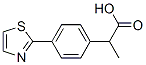 α-Methyl-4-(2-thiazolyl)benzeneacetic acid Struktur