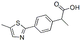 α-Methyl-4-(5-methyl-2-thiazolyl)benzeneacetic acid Struktur