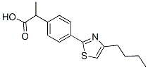 α-Methyl-4-(4-butyl-2-thiazolyl)benzeneacetic acid Struktur