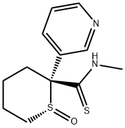 (R)-N-Methyl-2-(3-pyridinyl)-3,4,5,6-tetrahydro-2H-thiopyran-2-carbothioamide 1-oxide Struktur