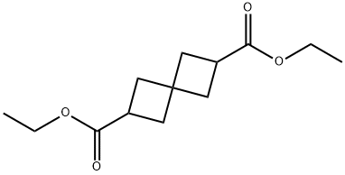 Spiro[3.3]heptane-2,6-dicarboxylic acid, 2,6-diethyl ester Struktur