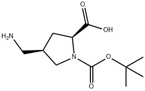 (2S,4R)-4-(aminomethyl)-1-(tert-butoxycarbonyl)pyrrolidine-2-carboxylic acid|(2S,4R)-4-氨基甲基-1-N-叔丁氧羰基吡咯烷-2-甲酸