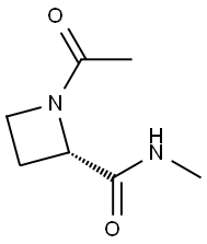 2-Azetidinecarboxamide, 1-acetyl-N-methyl-, (S)- (9CI) Struktur