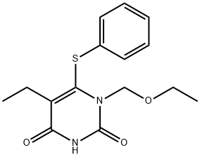 5-ethyl-1-ethoxymethyl-6-(phenylthio)uracil Struktur