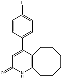 4-(4-Fluorophenyl)-5,6,7,8,9,10-hexahydrocycloocta[b]pyridin-2(1H)-one Struktur