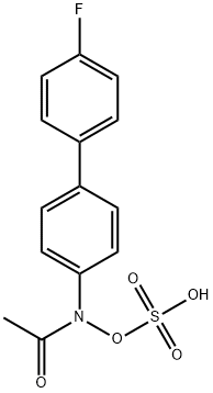 N-hydroxy-4'-fluoro-4-(acetylamino)biphenyl sulfate Struktur