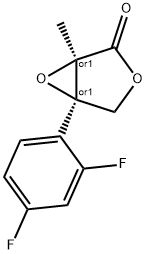 rac-cis-4-(2,4-Difluorophenyl)-3-Methyl-2(5H)-furanone 3,4-Epoxide Struktur