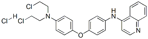 N-[4-[4-[bis(2-chloroethyl)amino]phenoxy]phenyl]quinolin-4-amine hydro chloride Struktur