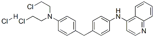 N-[4-[[4-[bis(2-chloroethyl)amino]phenyl]methyl]phenyl]quinolin-4-amin e hydrochloride Struktur