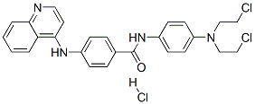 N-[4-[bis(2-chloroethyl)amino]phenyl]-4-(quinolin-4-ylamino)benzamide hydrochloride Struktur