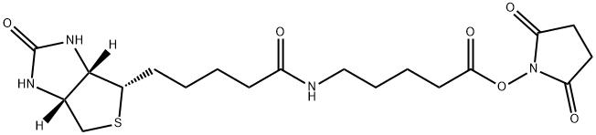 1H-Thieno[3,4-d]iMidazole-4-pentanaMide, N-[5-[(2,5-dioxo-1-pyrrolidinyl)oxy]-5-oxopentyl]hexahydro-2-oxo-, (3aS,4S,6aR)- Struktur