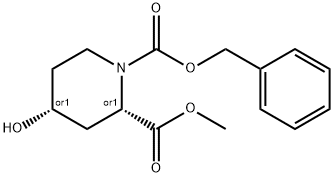 CIS-4-HYDROXY-PIPERIDINE-1,2-DICARBOXYLIC ACID 1-BENZYL ESTER 2-METHYL ESTER Struktur