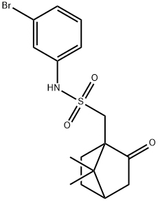 N-(3-bromophenyl)(7,7-dimethyl-2-oxobicyclo[2.2.1]hept-1-yl)methanesulfonamide Struktur