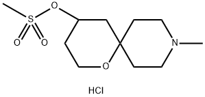 9-Methyl-1-oxa-9-azaspiro[5.5]undec-4-yl methanesulfonate hydrochloride Struktur