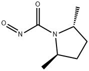 1-Pyrrolidinecarboxaldehyde,2,5-dimethyl-alpha-nitroso-,(2R-trans)-(9CI) Struktur