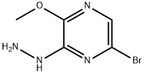 1-(6-broMo-3-Methoxypyrazin-2-yl)hydrazine Struktur