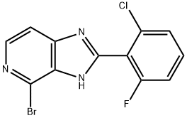 3H-IMidazo[4,5-c]pyridine, 4-broMo-2-(2-chloro-6-fluorophenyl)- Struktur