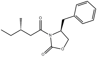 (3S,4S)-4-BENZYL-3-(3-METHYLPENTANOYL)-OXAZOLIDIN-2-ONE Struktur