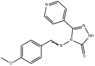 4-[(4-METHOXYPHENYL)METHYLIDENEAMINO]-5-PYRIDIN-4-YL-2H-1,2,4-TRIAZOLE-3(4H)-THIONE Struktur