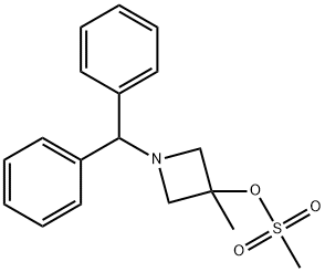 1-Benzhydryl-3-methanesulfonyloxy-3-methylazetidine Struktur