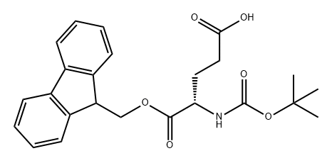 N-alpha-tert-butyloxycarbonyl-glutamic acid beta-fluorenylmethyl ester Struktur