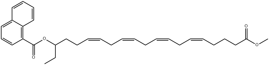 18-naphthoyl-5,8,11,14-eicosatetraenoic acid methyl ester Struktur