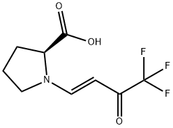 1-(4,4,4-TRIFLUORO-3-OXO-BUT-1-ENYL)-PYRROLIDINE-2-CARBOXYLIC ACID Struktur