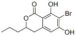 7-Bromo-3,4-dihydro-6,8-dihydroxy-3-propyl-1H-2-benzopyran-1-one Struktur