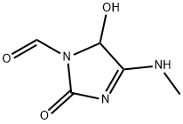 1H-Imidazole-1-carboxaldehyde, 2,5-dihydro-5-hydroxy-4-(methylamino)-2-oxo- (9CI) Struktur