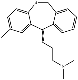 1-Propanamine, N,N-dimethyl-3-(2-methyldibenzo(b,e)thiepin-11(6H)-ylid ene)- Struktur