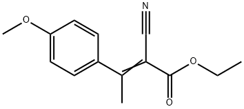 2-Butenoic acid, 2-cyano-3-(4-Methoxyphenyl)-, ethyl ester Struktur