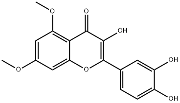5,7-二甲氧基-3,3',4'-三羥基黃酮 結(jié)構(gòu)式