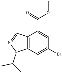 Methyl 6-broMo-l-(l- Methylethyl)-lH-indazole-4-carboxylate Struktur