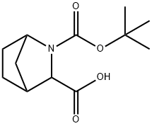 (3S)-2-(tert-butoxycarbonyl)-2-azabicyclo[2.2.1]heptane-3-carboxylic acid Struktur