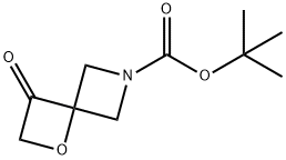 6-Boc-1-oxa-6-azaspiro[3.3]heptan-3-one Struktur