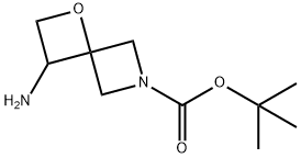 tert-Butyl 3-amino-1-oxa-6-azaspiro[3.3]heptane-6-carboxylate Struktur