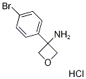 3-(4-Bromophenyl)oxetan-3-amine hydrochloride, 1-(3-Aminooxetan-3-yl)-4-bromobenzene hydrochloride Struktur