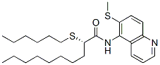 (S)-2-(Hexylthio)-N-(6-(methylthio)-5-quinolinyl)decanamide Struktur