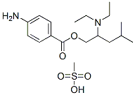 2-(diethylamino)-4-methylpentyl 4-aminobenzoate, monomethanesulphonate  Struktur