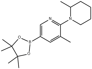 3-Methyl-2-(2-Methylpiperidin-1-yl)-5-(4,4,5,5-tetraMethyl-1,3,2-dioxaborolan-2-yl)pyridine Struktur