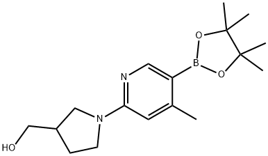 (1-(4-Methyl-5-(4,4,5,5-tetraMethyl-1,3,2-dioxaborolan-2-yl)pyridin-2-yl)pyrrolidin-3-yl)Methanol Struktur