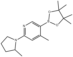 4-Methyl-2-(2-Methylpyrrolidin-1-yl)-5-(4,4,5,5-tetraMethyl-1,3,2-dioxaborolan-2-yl)pyridine Struktur