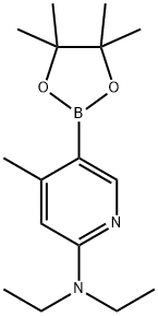 N,N-diethyl-4-Methyl-5-(4,4,5,5-tetraMethyl-1,3,2-dioxaborolan-2-yl)pyridin-2-aMine Struktur