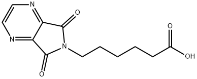 6-(5,7-Dioxo-5,7-dihydro-6H-pyrrolo[3,4-b]pyrazin-6-yl)hexanoic acid Struktur