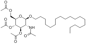 OCTADECYL 2-ACETAMIDO-3,4,6-TRI-O-ACETYL-2-DEOXY-BETA-D-GLUCOPYRANOSIDE Struktur