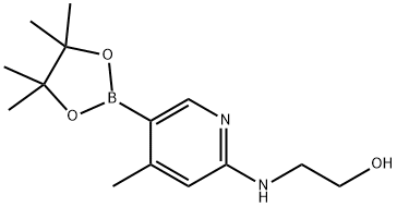 2-(4-Methyl-5-(4,4,5,5-tetraMethyl-1,3,2-dioxaborolan-2-yl)pyridin-2-ylaMino)ethanol Struktur