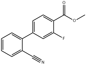 Methyl 4-(2-cyanophenyl)-2-fluorobenzoate Struktur