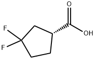 (1R)-3,3-difluorocyclopentane-1-carboxylic acid Struktur